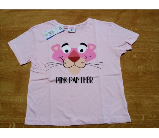 Tričko dívčí RŮŽOVÝ PANTER růžové krátký rukáv 140-164