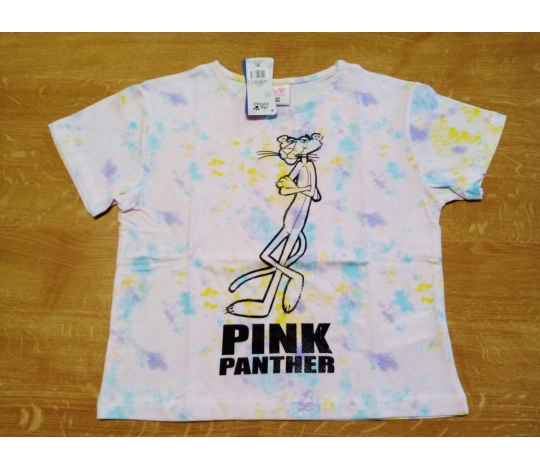 Tričko dívčí RŮŽOVÝ PANTER barevné krátký rukáv 140-164