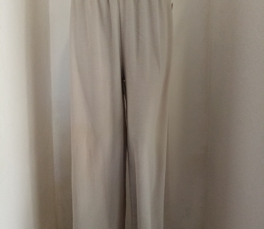 Kalhoty dámské letní krémové široké nohavice