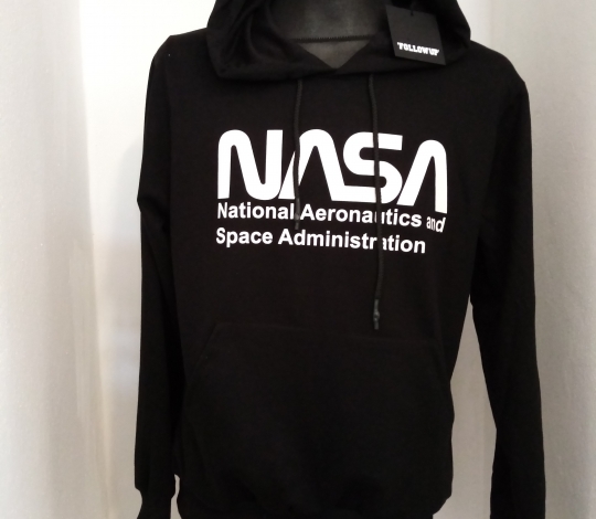 Mikina pánská s kapucí NASA - černá