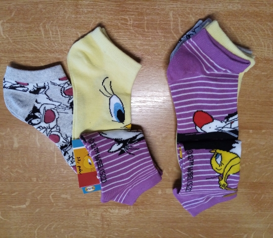 Ponožky dámské kotníkové LOONEY TUNES (balení - 3 páry)