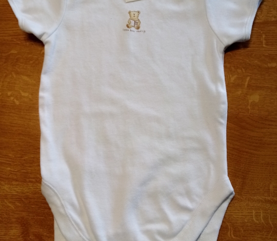 Body kojenecké bílé s méďou KR - 18-24 měs.
