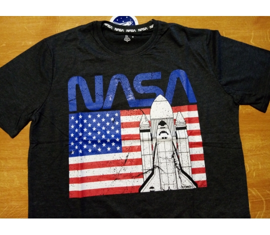 Tričko pánské NASA krátký rukáv s raketou