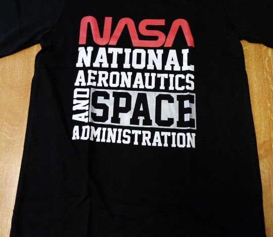 Tričko chlapecké dlouhý rukáv NASA černé