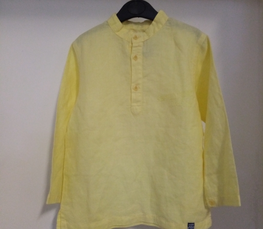 Košile dívčí plátěná žlutá DR - vel. 116