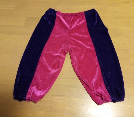 MA-790 Kalhoty pro páže fialovo/červené - 122/128