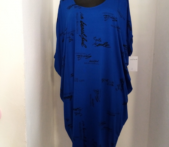 Šaty dámské modré s nápisy ITALY
