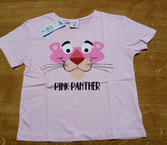 Tričko dívčí RŮŽOVÝ PANTER růžové krátký rukáv 140-164