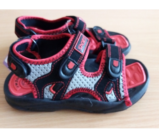 Sandály dětské černo-červené