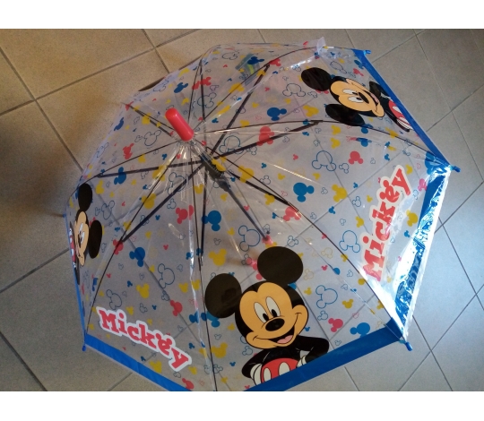 Deštník chlapecký MICKEY automatický transparentní