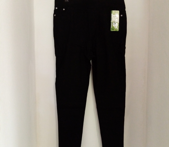 Kalhoty dámské elastické černé se 4 kapsami XL-3XL