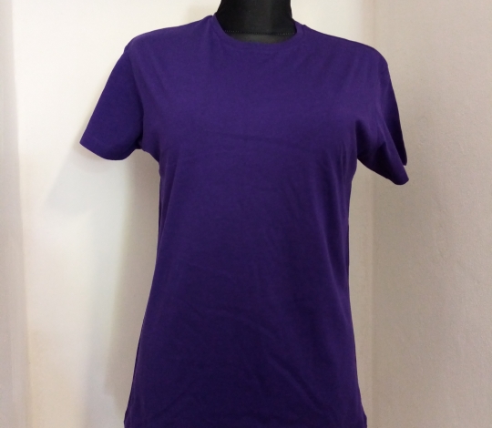 Tričko dámské fialové krátký rukáv - 2XL