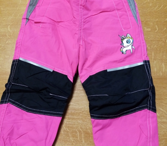 Kalhoty dětské šusťákové zateplené fleecem 80-110