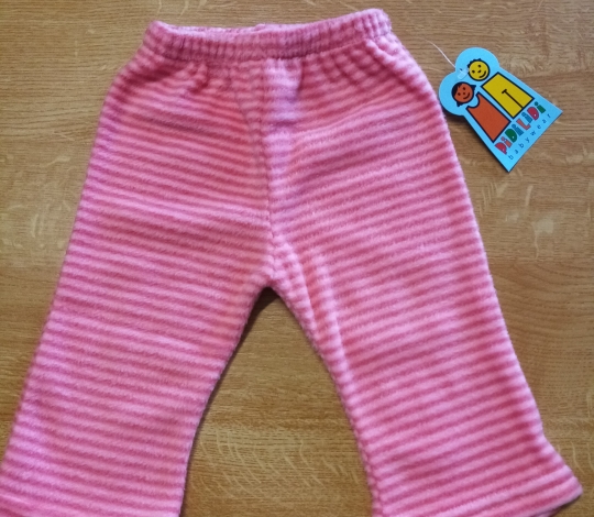 Kalhoty kojenecké teplé růžové fleece - 68