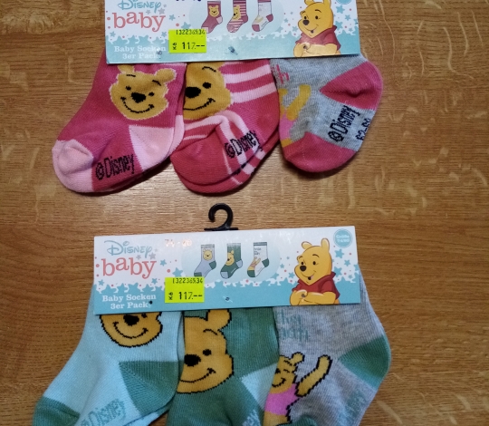 Ponožky kojenecké MEDVÍDEK PÚ (balení 3 páry)