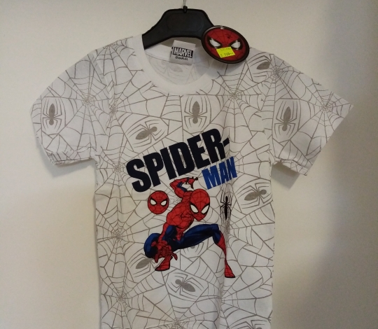 Tričko chlapecké SPIDERMAN bílé KR 110-116