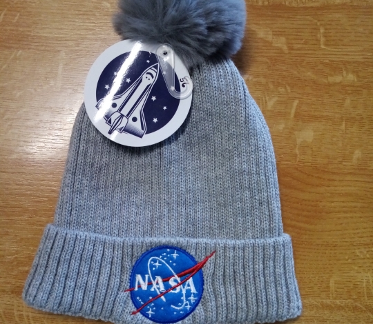 Čepice dívčí zimní NASA šedá - obvod 56