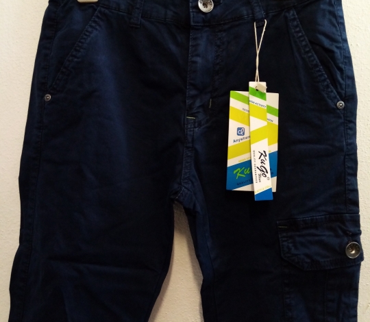 Kalhoty chlapecké plátěné KUGO - vel. 134-164