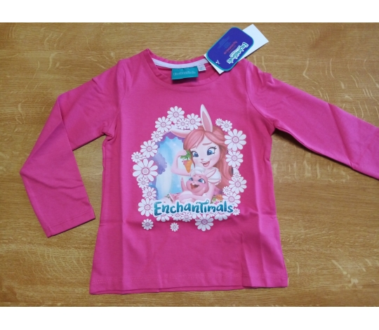 Tričko dívčí ENCHANTIMALS růžové dl. rukáv - 98