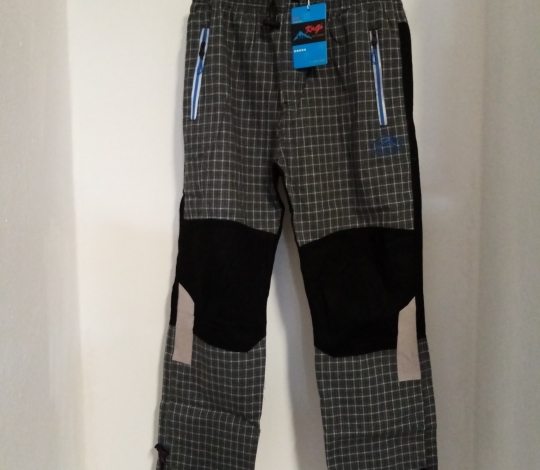 Kalhoty chlapecké plátěné kostkované KUGO
