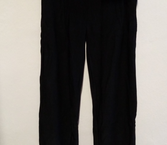 Legíny dámské teplé černé bambusové kožíšek (rovné nohavice)