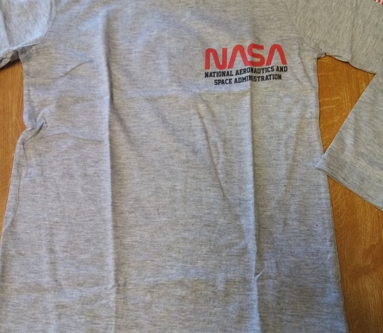 Tričko chlapecké dlouhý rukáv NASA (šedý melír) 134-164