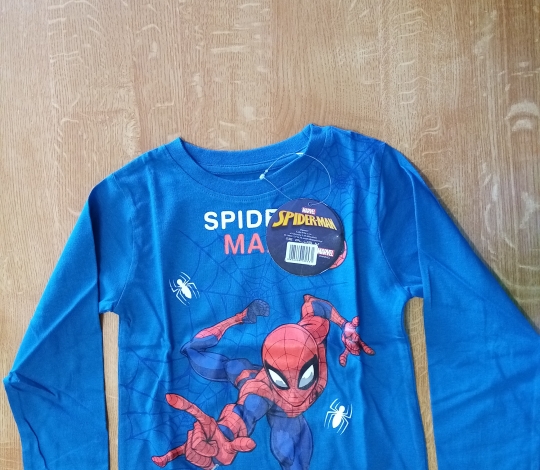 Tričko chlapecké SPIDERMAN modré dl. rukáv 104-134