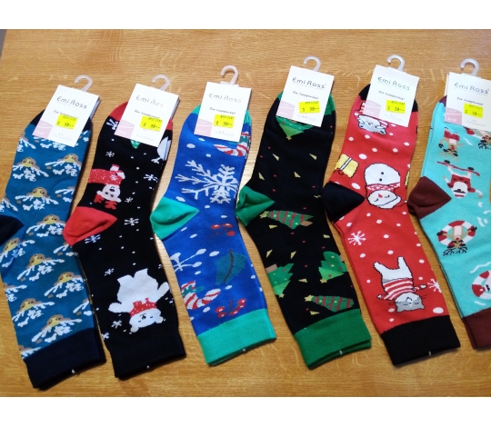 Ponožky dámské vánoční obrázkové