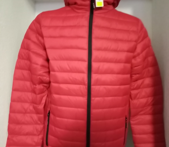 Bunda pánská zimní s kapucí (červená)