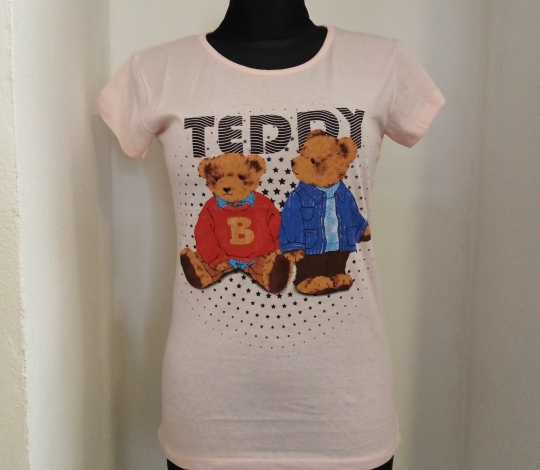 Tričko dámské KR TEDDY - světle růžové