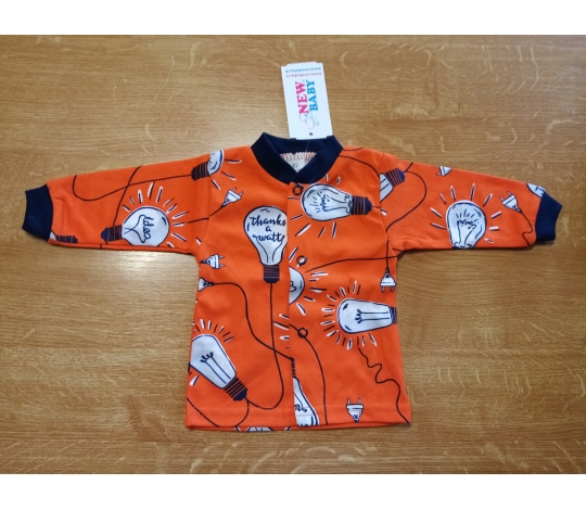 Kabátek kojenecký bavlněný oranžový 56-62