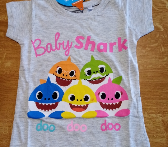 Tričko dívčí BABY SHARK krátký rukáv