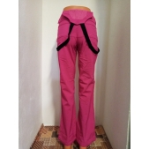 Kalhoty dámské softshellové slabé - růžové