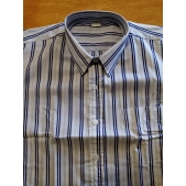 Košile pánská pruhovaná krátký rukáv bílo-modrá