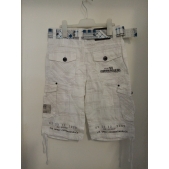 Kalhoty 3/4 chlapecké plátěné s páskem 152-158